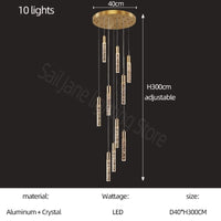 Lustre en cristal design cylindrique - Élégance lumineuse | Marco Lucetti