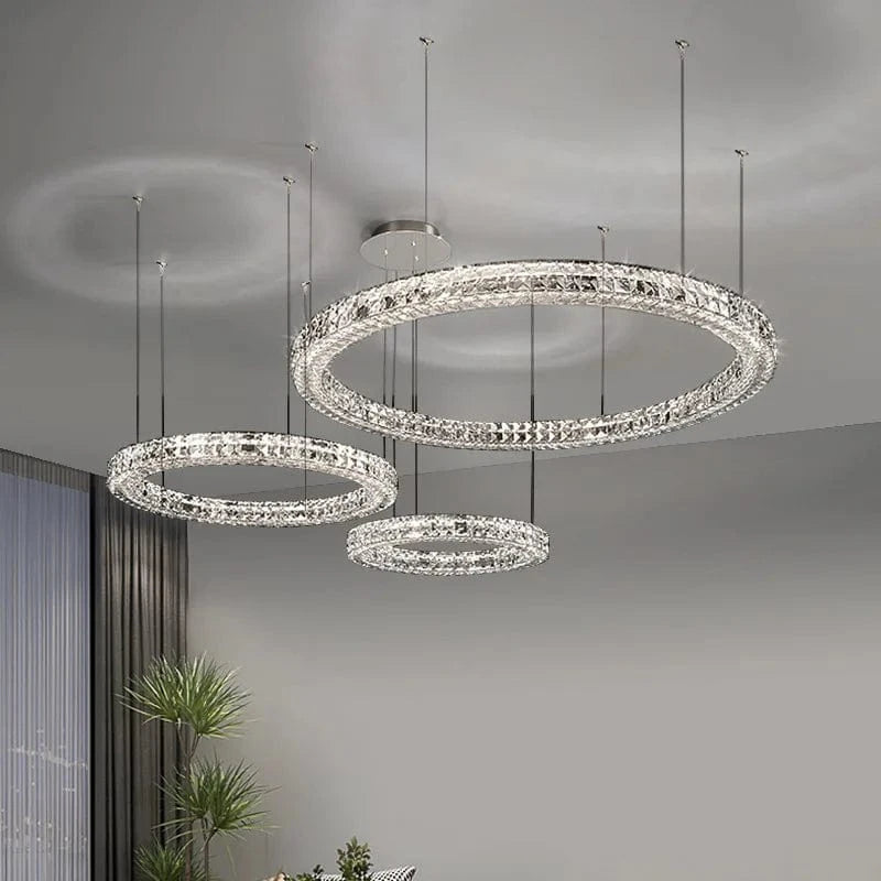 Lustre en cristal design de luxe - Collection Éclat Moderne | Marco Lucetti