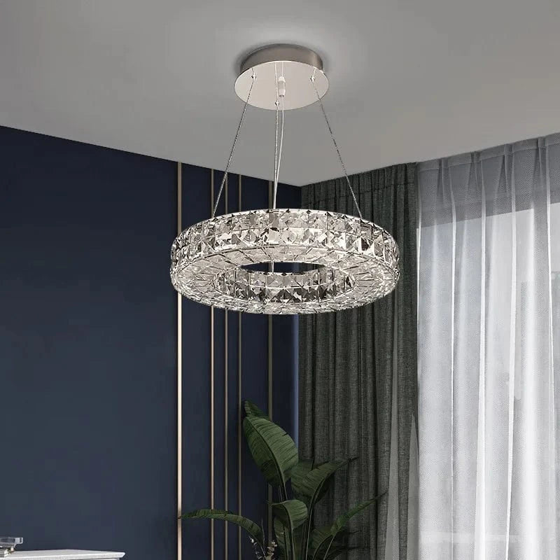 Lustre en cristal design de luxe - Collection Éclat Moderne | Marco Lucetti