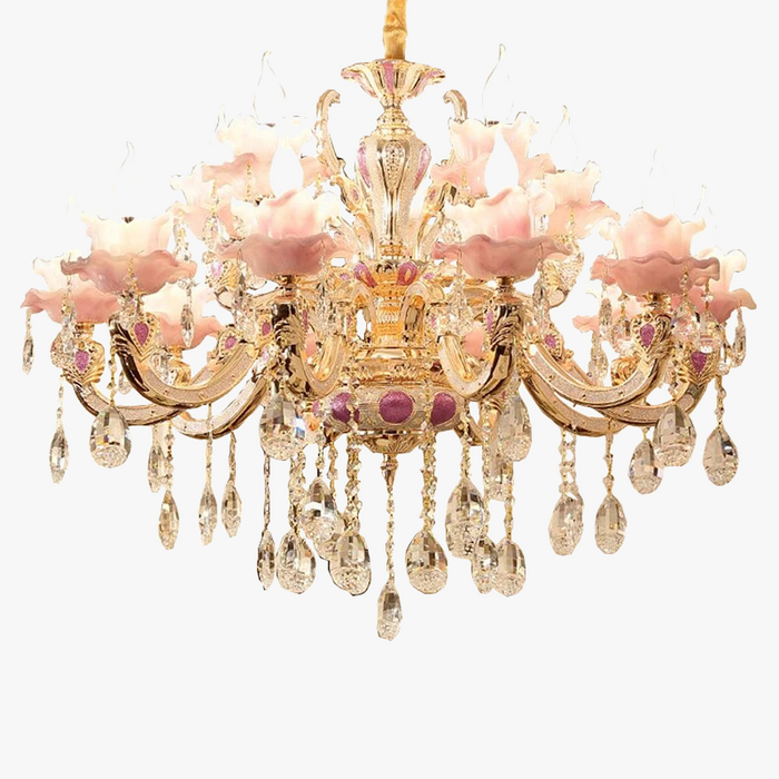 Lustre en cristal en alliage de zinc - Collection Élégance Européenne