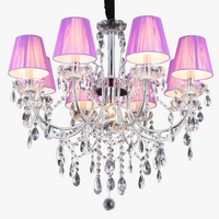 Lustre de Pays en Cristal et Fer Forgé