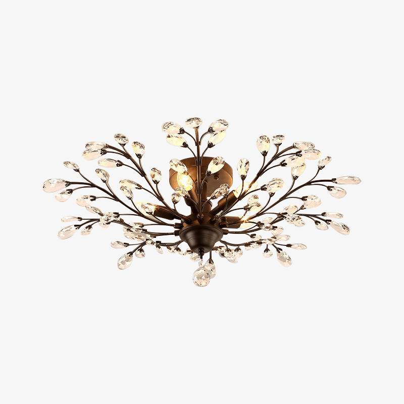 Plafonnier Cristal Floral Branché