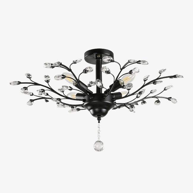Lustre en cristal et verre Vintage - Collection Branche d'Arbre