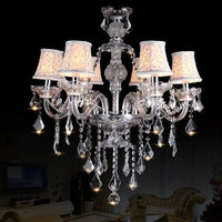 Lustre en cristal européen avec bougie maison | Marco Lucetti Avec abat-jour