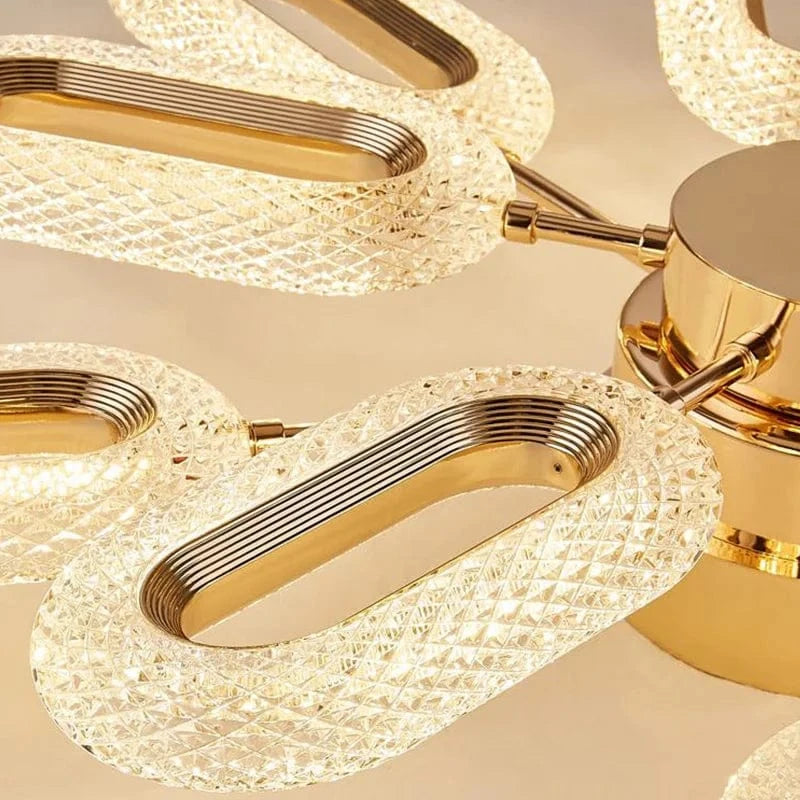 Lustre en Cristal Fleur LED SANDYHA pour Salon Salle à Manger Villa | Marco Lucetti