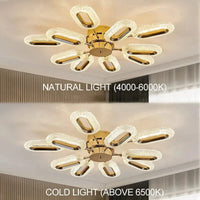 Lustre en Cristal Fleur LED SANDYHA pour Salon Salle à Manger Villa | Marco Lucetti