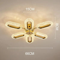 Lustre en Cristal Fleur LED SANDYHA pour Salon Salle à Manger Villa | Marco Lucetti 6 têtes / 90-260V / Lumière chaude