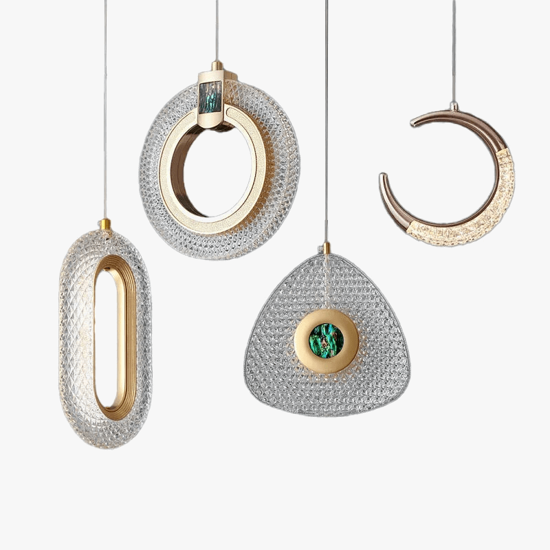 Lustre En Cristal Géométrique Or Émeraude LED Nordique | Marco Lucetti