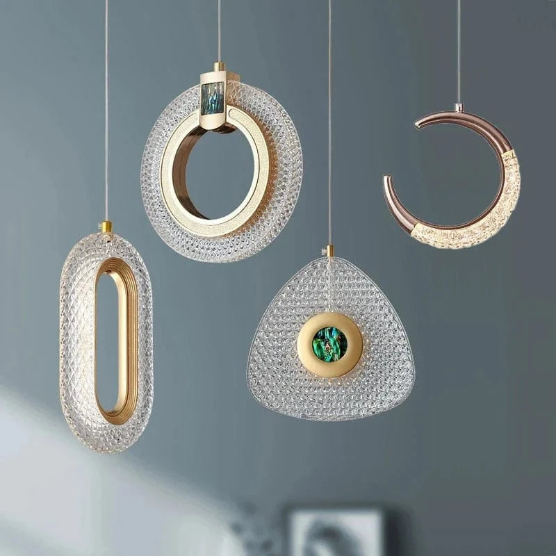 Lustre En Cristal Géométrique Or Émeraude LED Nordique | Marco Lucetti