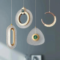 Lustre En Cristal Géométrique Or Émeraude LED Nordique | Marco Lucetti