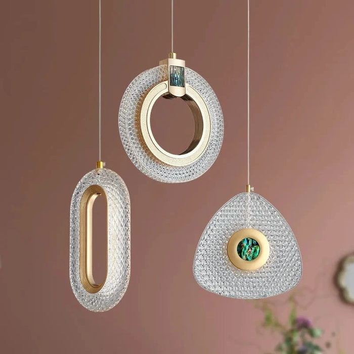 Lustre En Cristal Géométrique Or Émeraude LED Nordique | Marco Lucetti
