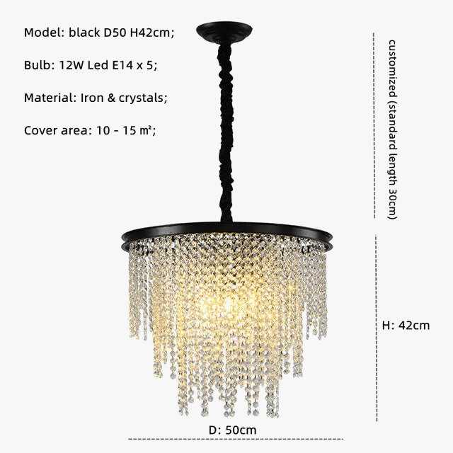 Lustre en cristal LED Chic Glamour | Marco Lucetti