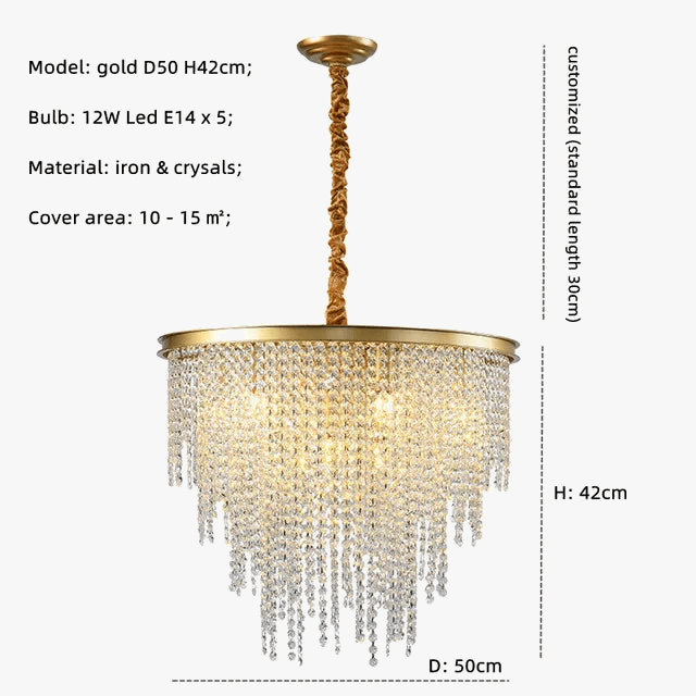 Lustre en cristal LED Chic Glamour | Marco Lucetti