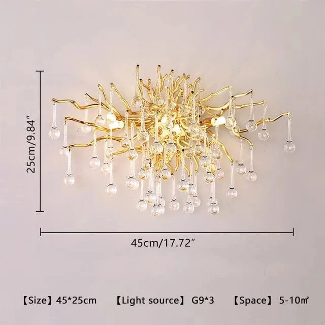 Lustre en Cristal LED de Luxe Moderne pour un Intérieur Élégant | Marco Lucetti Applique / Lumières neutres