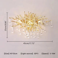 Lustre en Cristal LED de Luxe Moderne pour un Intérieur Élégant | Marco Lucetti Applique / Lumières neutres