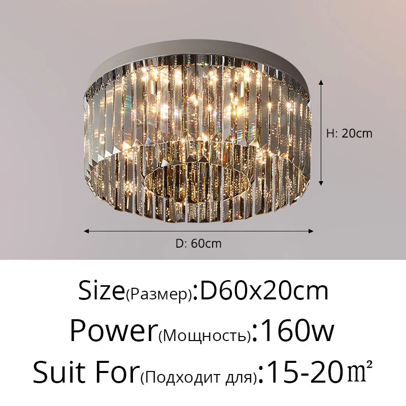 Lustre en Cristal LED de Luxe pour Décoration Intérieure Prestigieuse