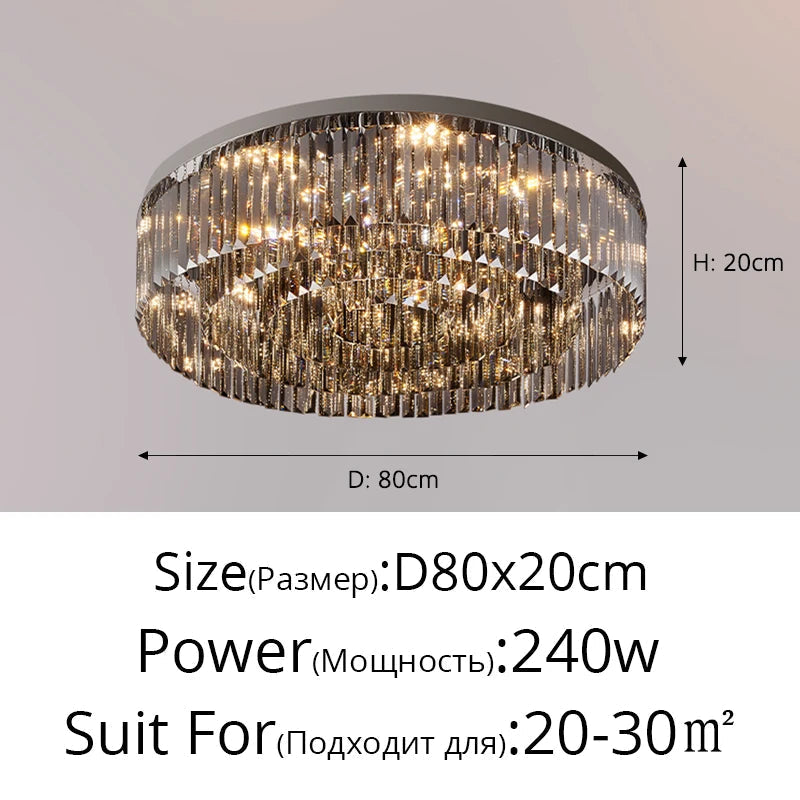 Lustre en Cristal LED de Luxe pour Décoration Intérieure Prestigieuse