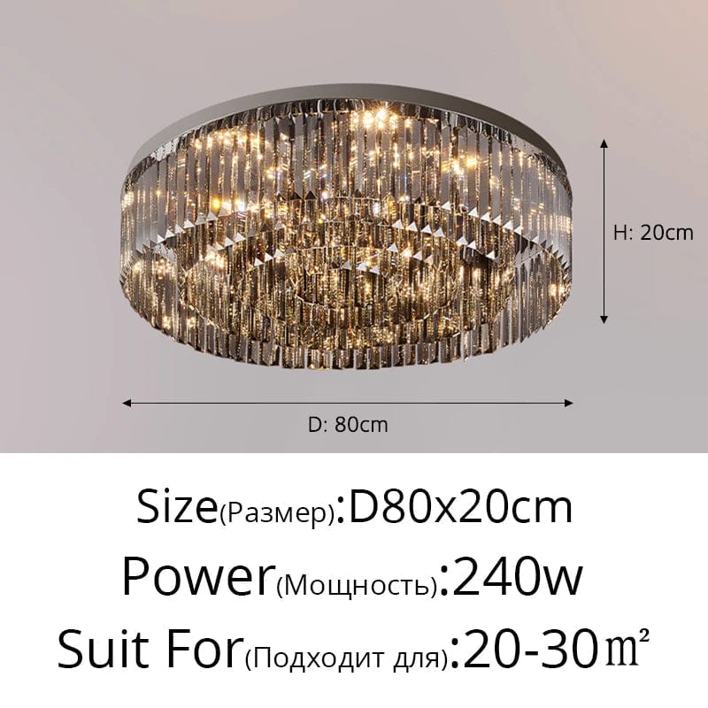 Lustre en Cristal LED de Luxe pour Décoration Intérieure Prestigieuse | Marco Lucetti
