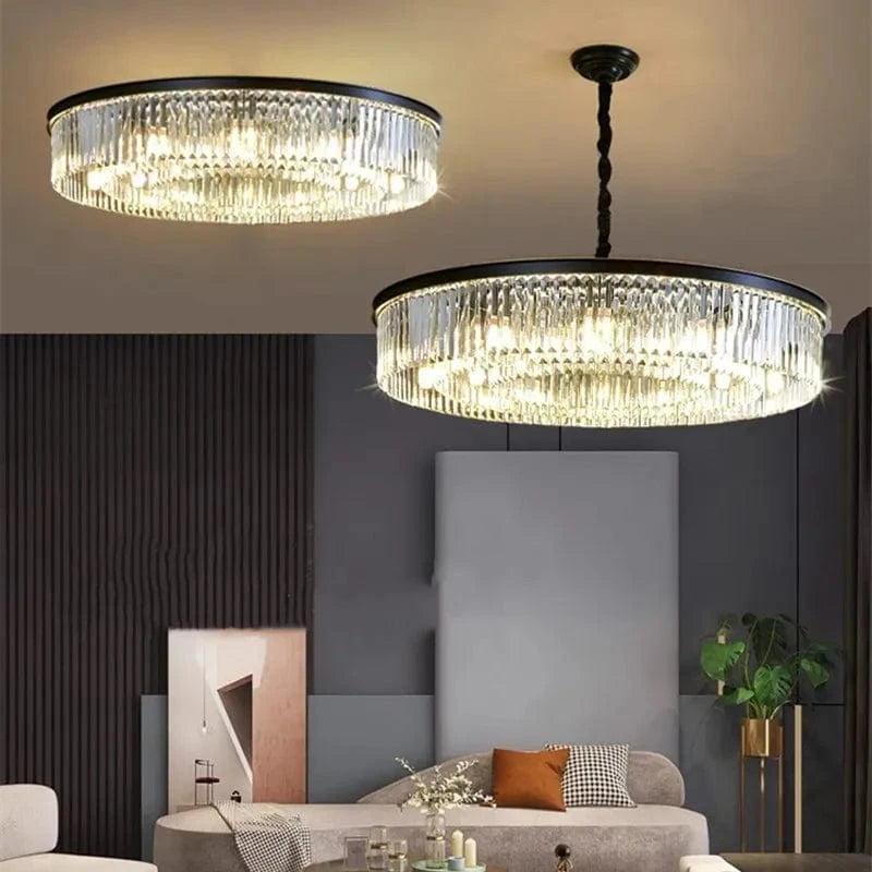 Lustre en Cristal LED Moderne Américain pour Salon Salle à Manger Villa | Marco Lucetti