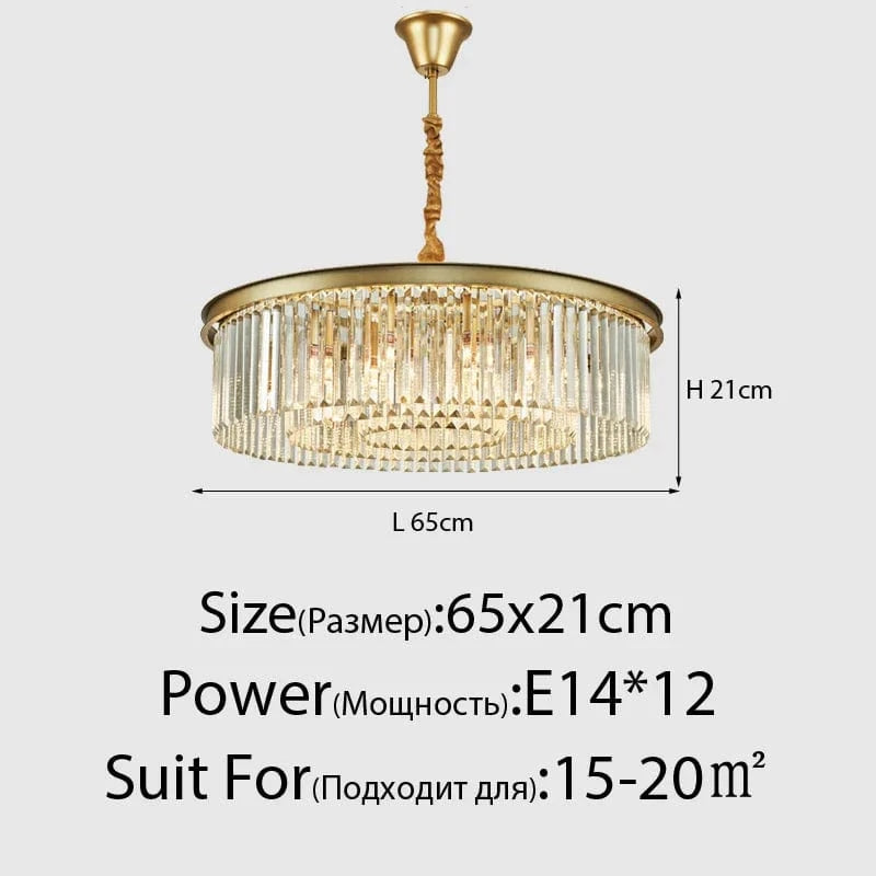 Lustre en Cristal LED Moderne Américain pour Salon Salle à Manger Villa | Marco Lucetti 12 têtes d&#39;or