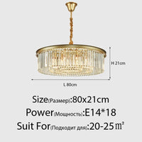Lustre en Cristal LED Moderne Américain pour Salon Salle à Manger Villa | Marco Lucetti 18 têtes d&#39;or