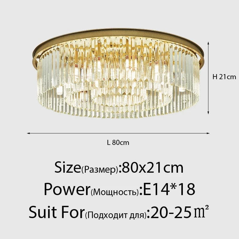 Lustre en Cristal LED Moderne Américain pour Salon Salle à Manger Villa | Marco Lucetti 18têtes or3