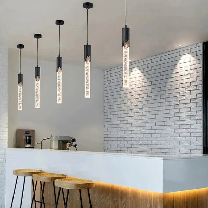 Lustre en cristal LED moderne pour hôtel et bar élégant | Marco Lucetti