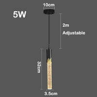 Lustre en cristal LED moderne pour hôtel et bar élégant | Marco Lucetti Noir-A 1 Tête / Blanc froid 6 000 K.