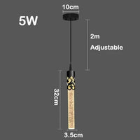 Lustre en cristal LED moderne pour hôtel et bar élégant | Marco Lucetti Noir-B 1 tête / Blanc froid 6 000 K.