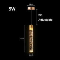 Lustre en cristal LED moderne pour hôtel et bar élégant | Marco Lucetti Or-A 1Head / Blanc froid 6 000 K.