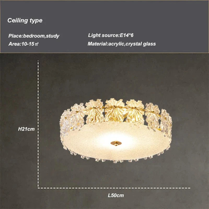 Lustre en cristal moderne pour la maison | Marco Lucetti Or 50cm