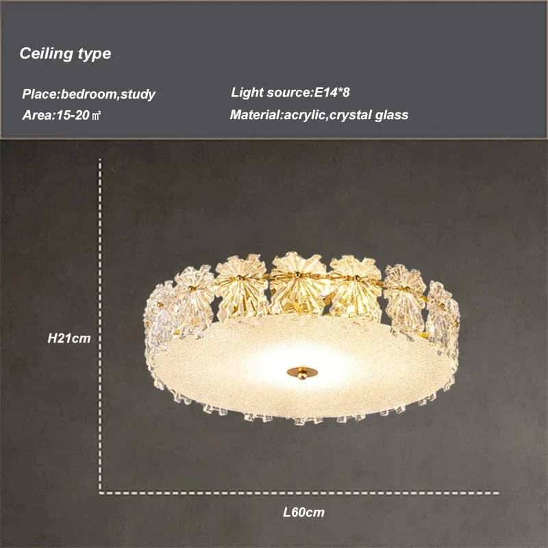 Lustre en cristal moderne pour la maison | Marco Lucetti Or 60cm