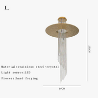 Lustre en Cristal Moderne pour Villa de Luxe LED Glamour