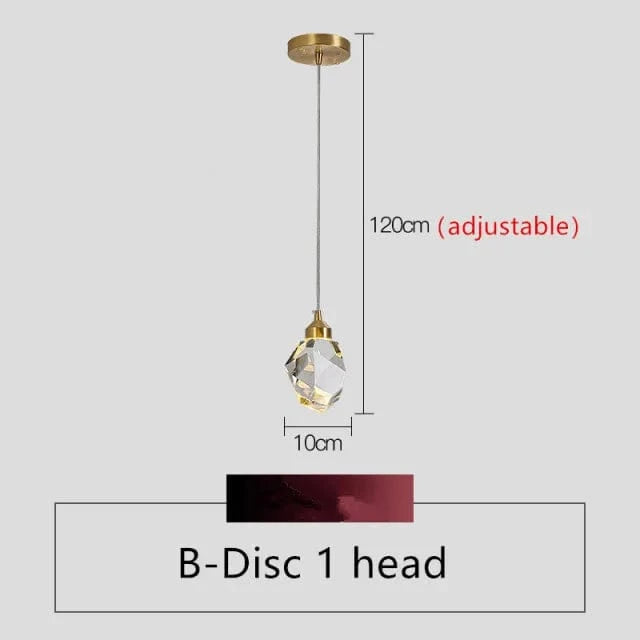 Lustre en cristal nordique LED pour un intérieur élégant | Marco Lucetti B / Blanc froid