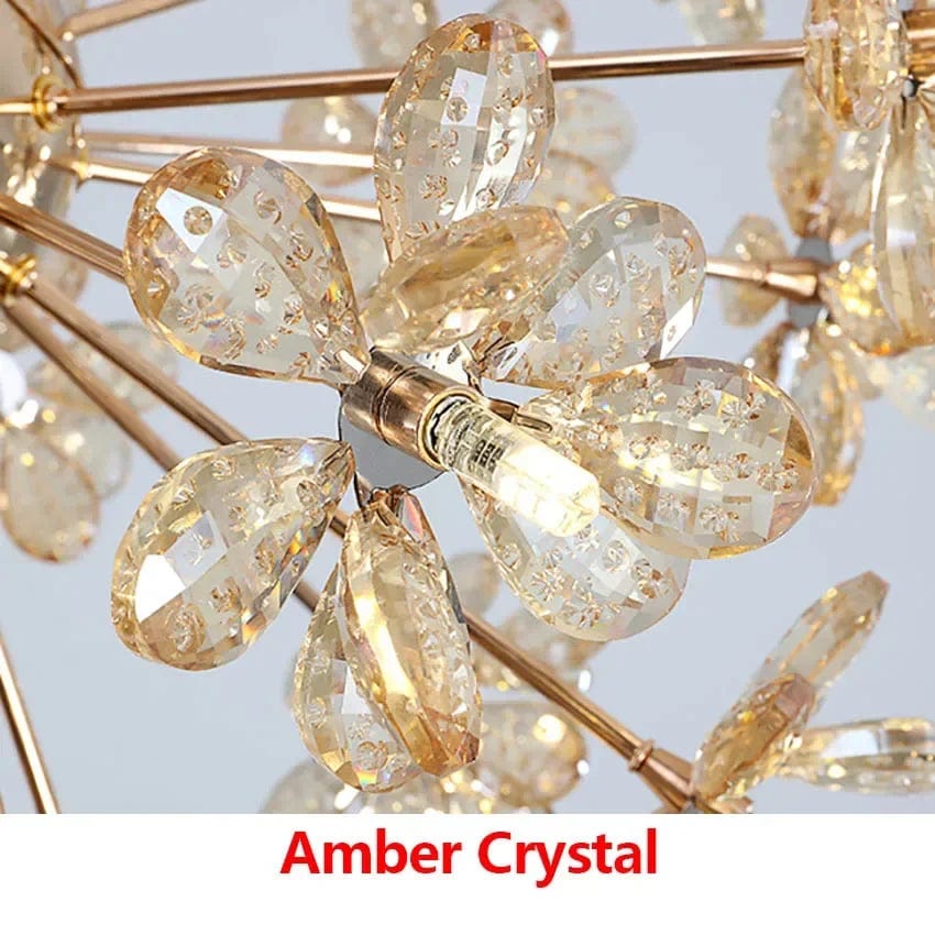 Lustre en cristal pissenlit boule ronde pour salle à manger salon - Collection Luxe Moderne LED | Marco Lucetti