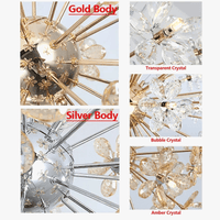 Lustre en cristal pissenlit boule ronde pour salle à manger salon - Collection Luxe Moderne LED | Marco Lucetti