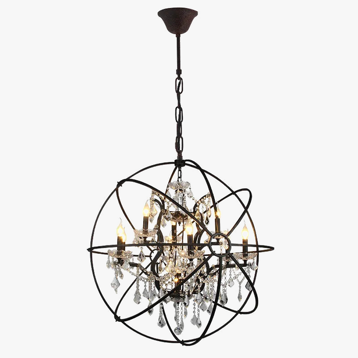 Lustre en cristal d'époque Vintage