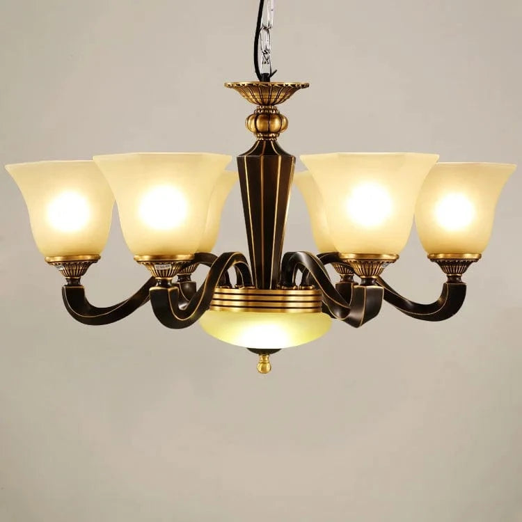 Lustre en cuivre forgé : Éclairage de luxe vintage aux bougies rustiques. | Marco Lucetti Moule 3 lumières