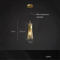 Lustre en cuivre LED décoratif de qualité supérieure pour la maison | Marco Lucetti 1 lumière / Lumière naturelle