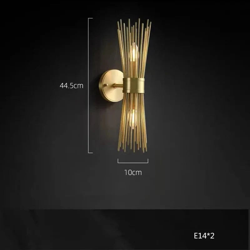 Lustre en Cuivre Lumineux LED pour une Décoration Maison Créative | Marco Lucetti Applique 2 / Lumière naturelle