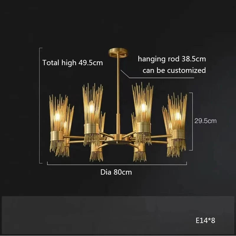 Lustre en Cuivre Lumineux LED pour une Décoration Maison Créative | Marco Lucetti Diamètre 80 cm / Lumière naturelle