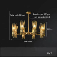 Lustre en Cuivre Lumineux LED pour une Décoration Maison Créative | Marco Lucetti Diamètre 80 cm / Lumière naturelle