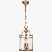 Lustre en cuivre de style vintage américain avec cage à oiseaux de Collection American Heritage