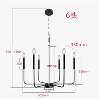 Lustre en fer à multi-têtes pour une décoration moderne avec chaîne | Marco Lucetti