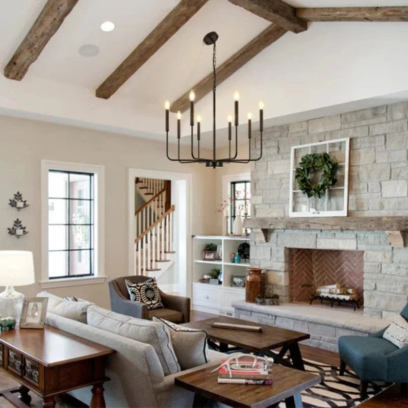 Lustre en fer à multi-têtes pour une décoration moderne avec chaîne | Marco Lucetti