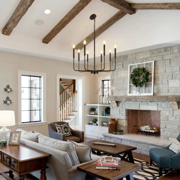 Lustre en fer à multi-têtes pour une décoration moderne avec chaîne | Marco Lucetti