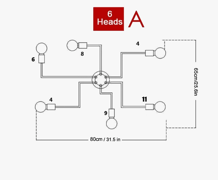 Lustre en fer forgé à tiges élégantes | Marco Lucetti