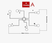 Lustre en fer forgé à tiges élégantes | Marco Lucetti