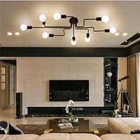 Lustre en fer forgé à tiges élégantes | Marco Lucetti