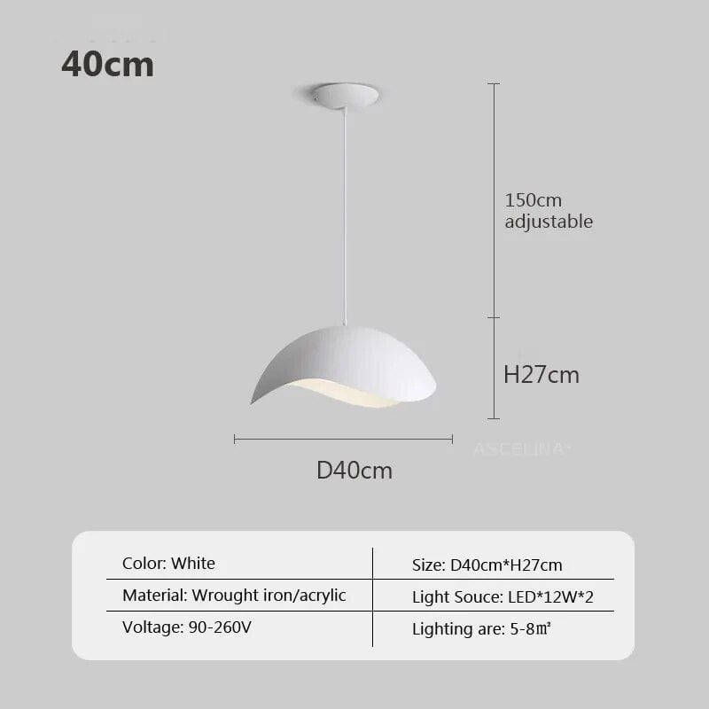 Lustre en fer grain bois nordique avec LED | Marco Lucetti BW40CM / Lumière chaude